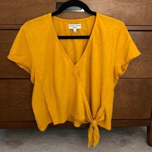 MADEWELL| Texture & Thread Wrap-Tie Top | Medium